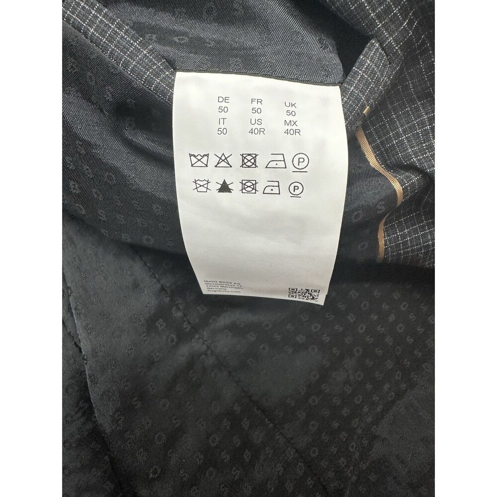 HUGO BOSS Suit H-Huge-2Pcs-222 Slim Fit Dark Grey 40R 100% Virgin Wool - Picture 3 of 12